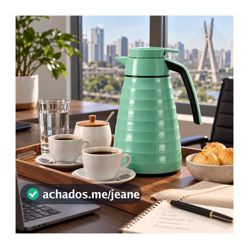 Garrafa Térmica 1 L Verde com Ampola de Vidro