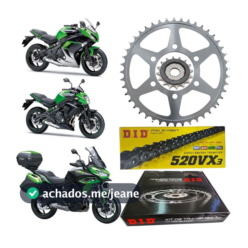 KIT DE RELAÇÃO DID PREMIUM KAWASAKI VERSYS NINJA Z650 -46/15T - (520VX3-114ZB)