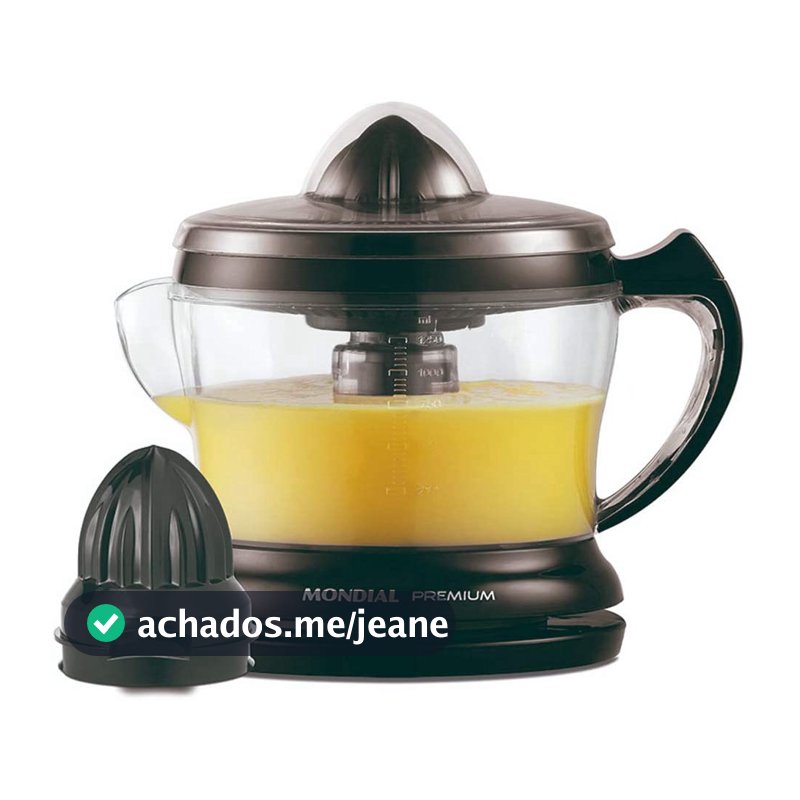 Espremedor Turbo Citrus Premium com Cone para LIMÃO E-02 Mondial Preto - 220V