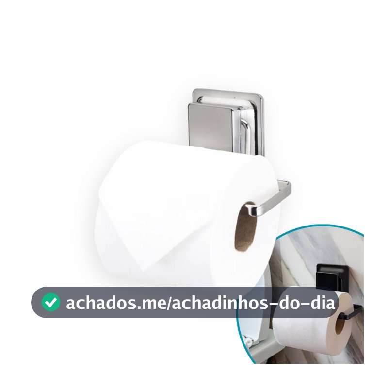 Suporte Porta Papel Higienico Papeleira com Ventosa Banheiro Arthi
