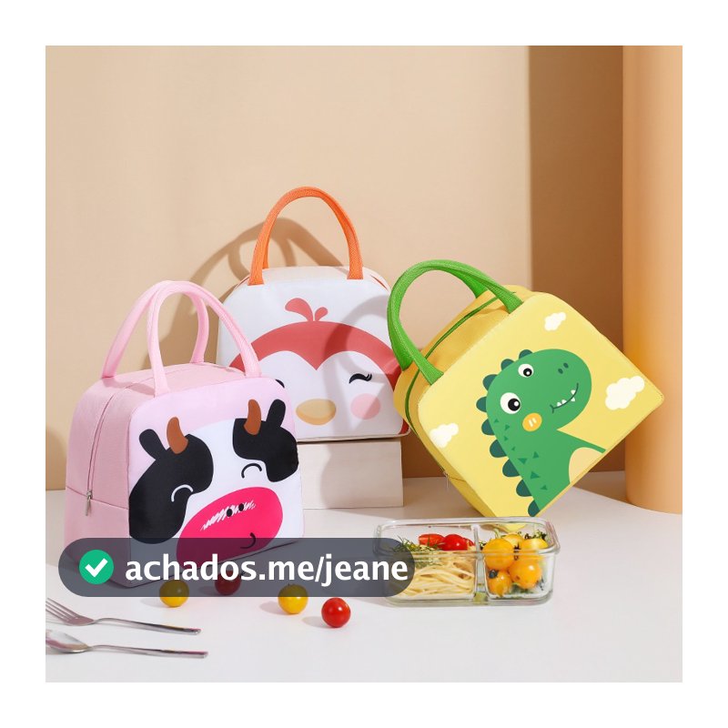 Bolsa Térmica Lancheira Infantil para Marmita Quente e Frio Lancheira para Passeio e Escola