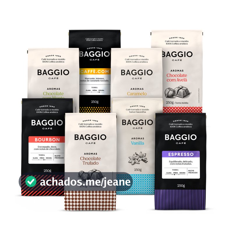 Baggio Café Kit Moídos Master 2kg (8x250g) Coleção Completa