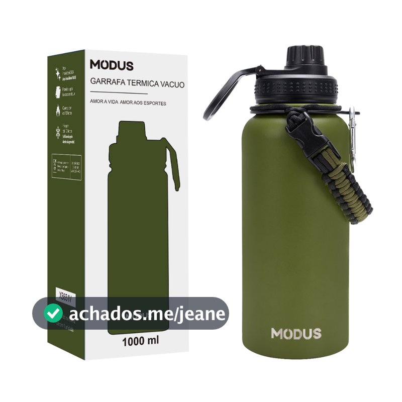 MODUS Garrafa Térmica Esportiva De Aço Inoxidável Com Isolamento A Vácuo De 1000ML
