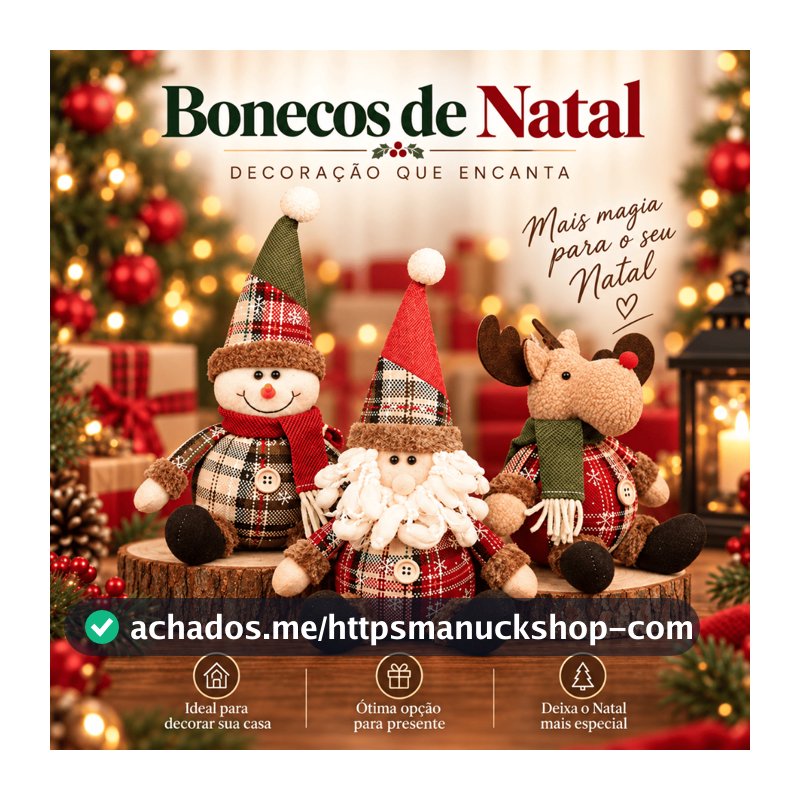 Bonecos de Natal Papai Noel Rena Boneco de Neve Enfeites Decorativos Natalinos Decoração Qualidade