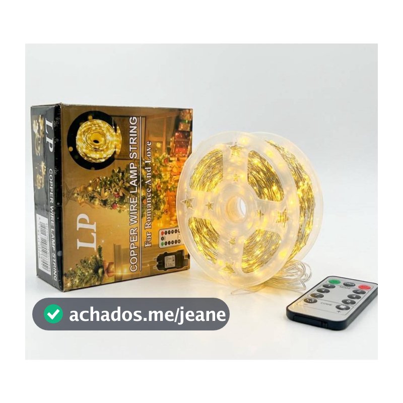 kit Fio Fada 100m 1000leds Festa Natal Casamento Luz Led Luzes Branco Quente.Bivolt 127‑220 V