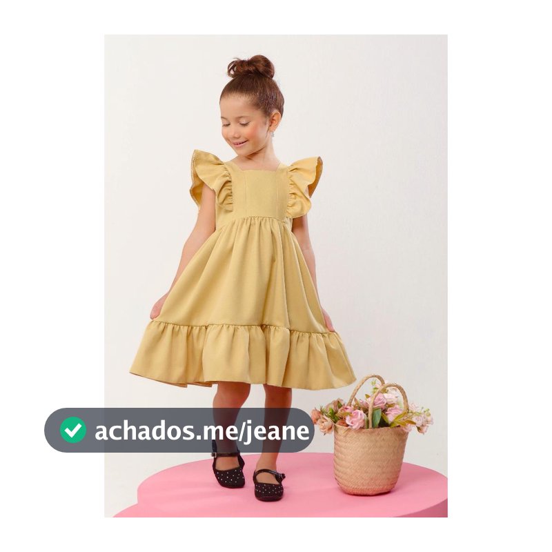 Vestido Infantil Sonho Nude Alfaiataria
