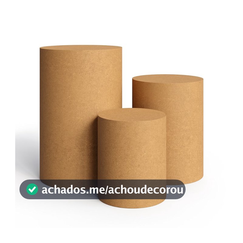 Mesa Pegue e Monte Cilíndro MDF Para Decoração Cenários Aniversários Festas Casamentos