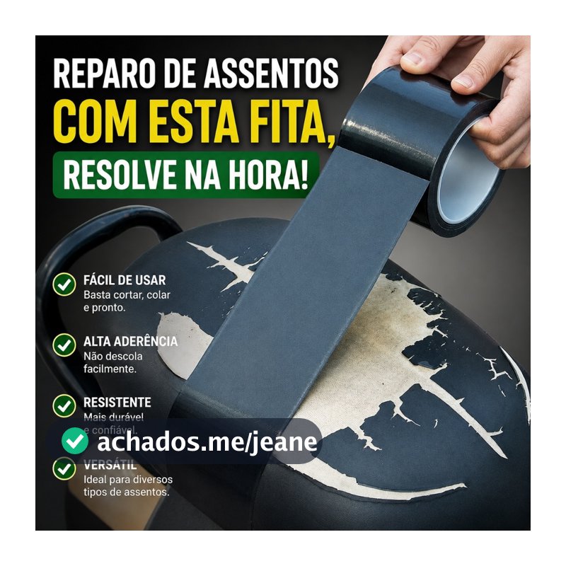 Kit De Reparo De Couro Fita Adesiva Preta Para Móveis , Sofás , Assentos De Carros