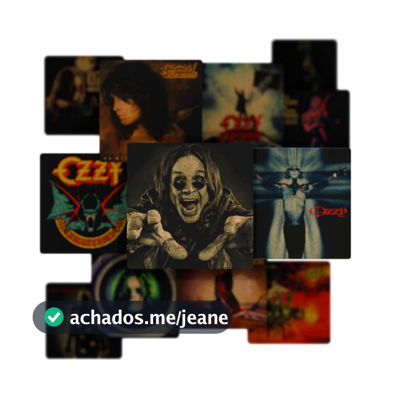 QUADROS MDF 20X20CM OZZY OSBOURNE ALBUNS HEAVY METAL ROCK