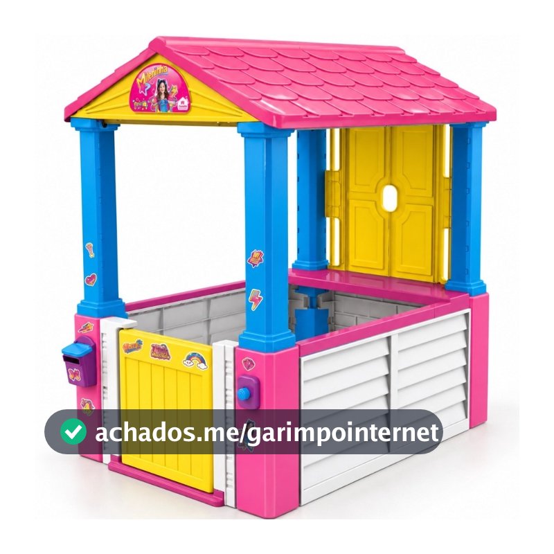 Casinha Infantil Mi Casita Cabana de Brinquedo Mini Casa com Campainha e Portinha Colorida Maral