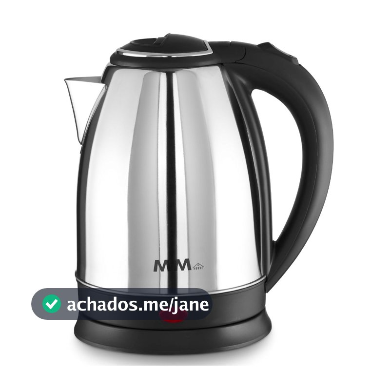 Chaleira Elétrica Aço Inoxidável 2 Litros Prata 127V ou 220V MMHouse
