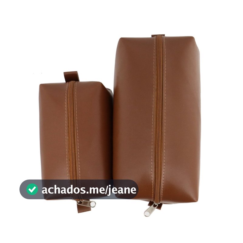 Kit 2 Bolsas Necessaire Organizadora Porta Objetos Estojo Viagem Maquiagem  Unissex