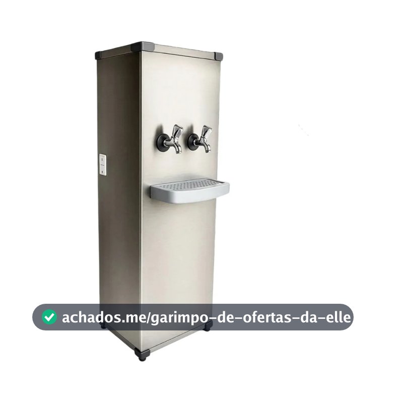 Purificador De Água 25 Litros Com 2 Torneiras Geladas Bebedouro Industrial Total Inox