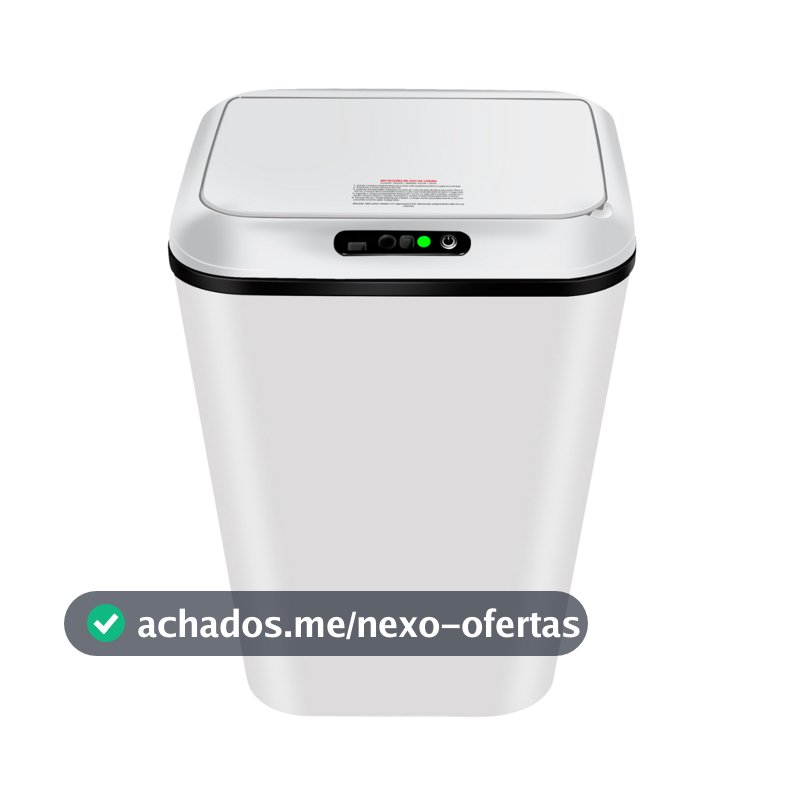 Lixeira Sensor Automática Inteligente de Banheiro Cozinha Escritório Capacidade 16 Litros