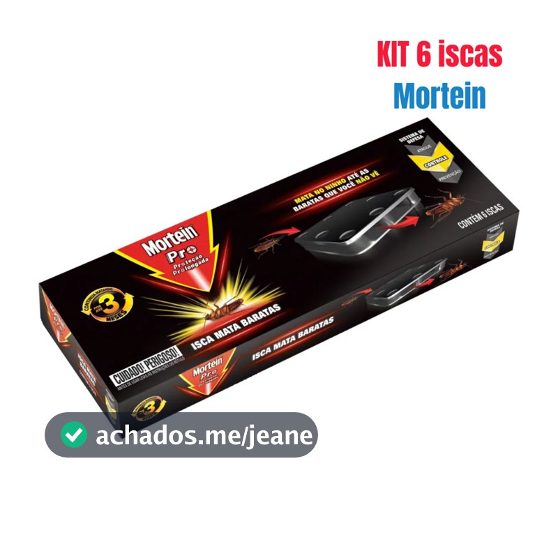 Kit 6 - Iscas Mortein Pro Elimina Baratas Inseticida Baraticida - Mata No Ninho