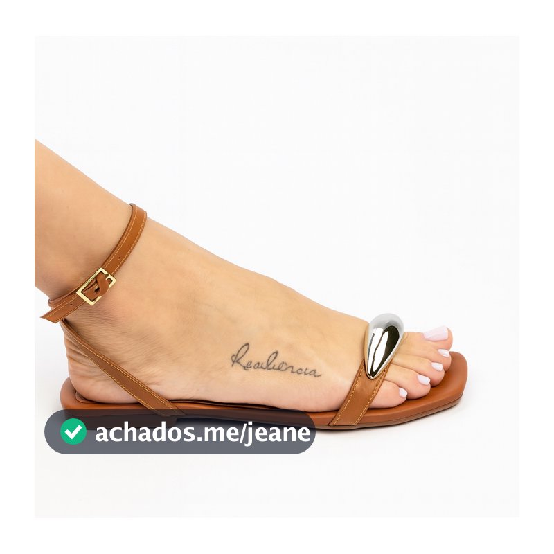 Sandalias Rasteiras Feminina Sandalia Feminina Rasteirinha Aplique Lesma Amendoa