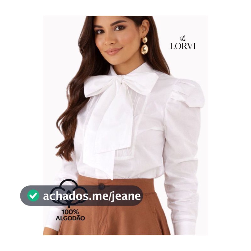 CAMISA FEMININA SOCIAL MANGA LONGA PRINCESA TRABALHO LAÇO GOLA ALGODÃO TRICOLINE