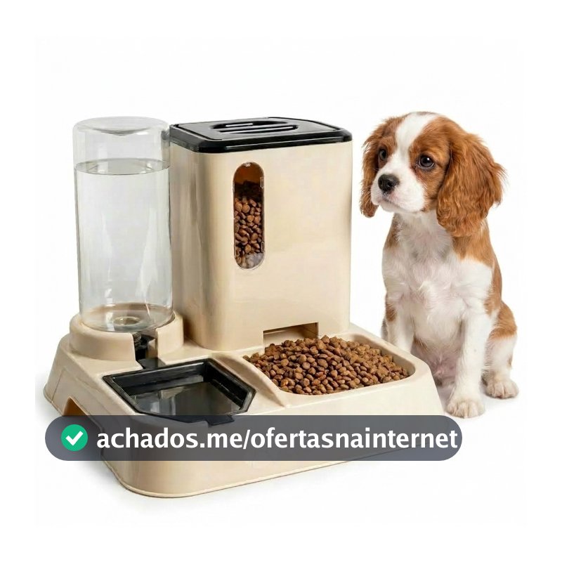 Comedouro e Bebedouro Automático para Gatos e Cães Premium 1L Jelplast