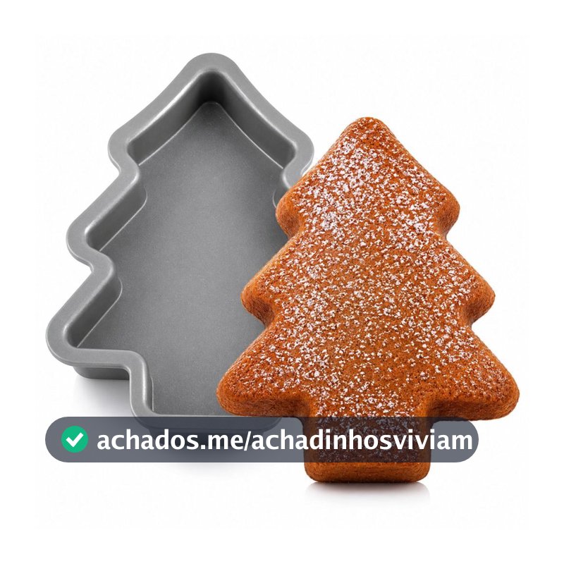 Forma de Mini Bolo em Silicone Árvore de Natal 12cm