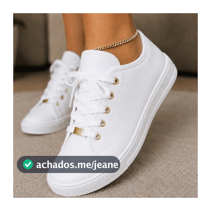 Tenis feminino Casual Sapatenis Branco Leve Confortável Dia a Dia