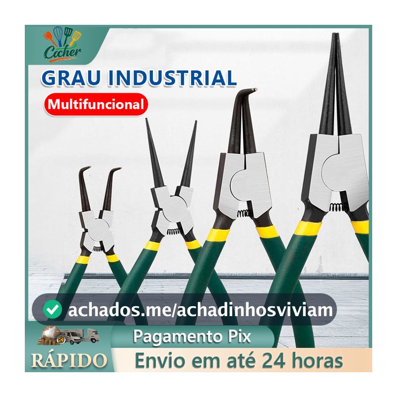 Alicate para Anéis Profissional Alicate Aneis Interno /Externo 7 Polegadas 18CM