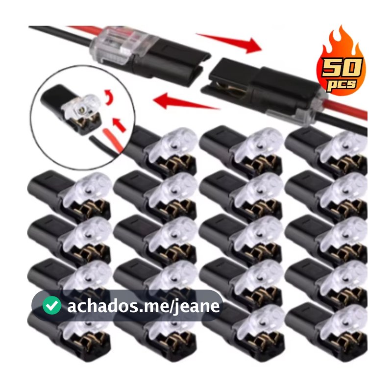 Conector Elétrico À Prova D'água , Plugue Terminal De Cabo De Fio Automotivo , 50 Peças , 2 Pinos