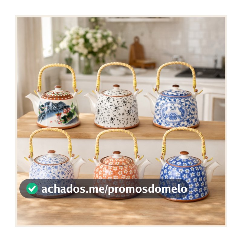 Chaleira infusor Bule Cerâmica Retrô vintage Com Peneira Coador Para Chá decoração