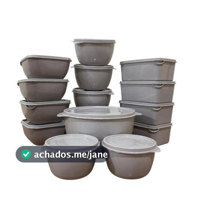 Kit 15 Potes Herméticos de Plástico com Tampa – Empilháveis e Ultra Resistentes para Alimentos