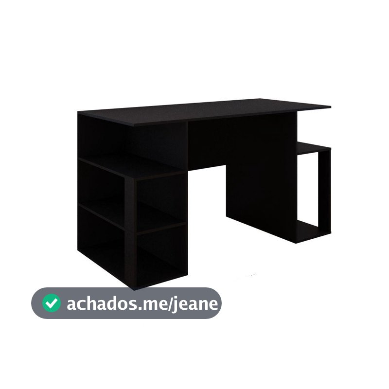 Mesa Gamer Escrivaninha P/ Computador Espaço Gabinete Preto