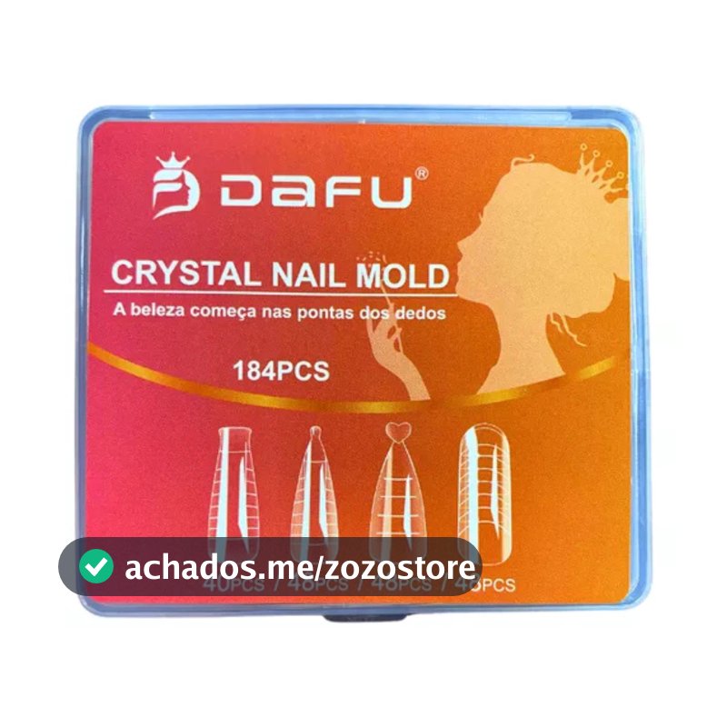 KIT Molde F1 Dafu 4 Formatos 184PÇS Esmaltes Unhas Nails Extensao Gel Poligel Bailarina Reutilizavel