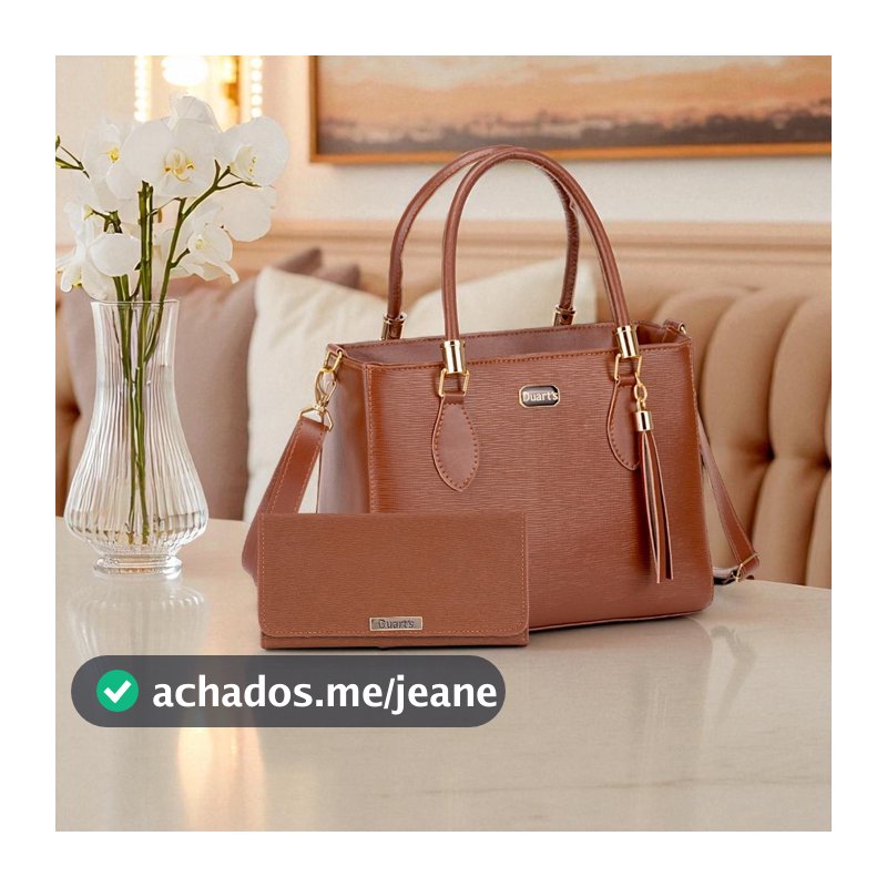Bolsa Feminina Lorena com Alça Removível Kit Bolsa Feminina e Carteira Original  - Oferta Relâmpago