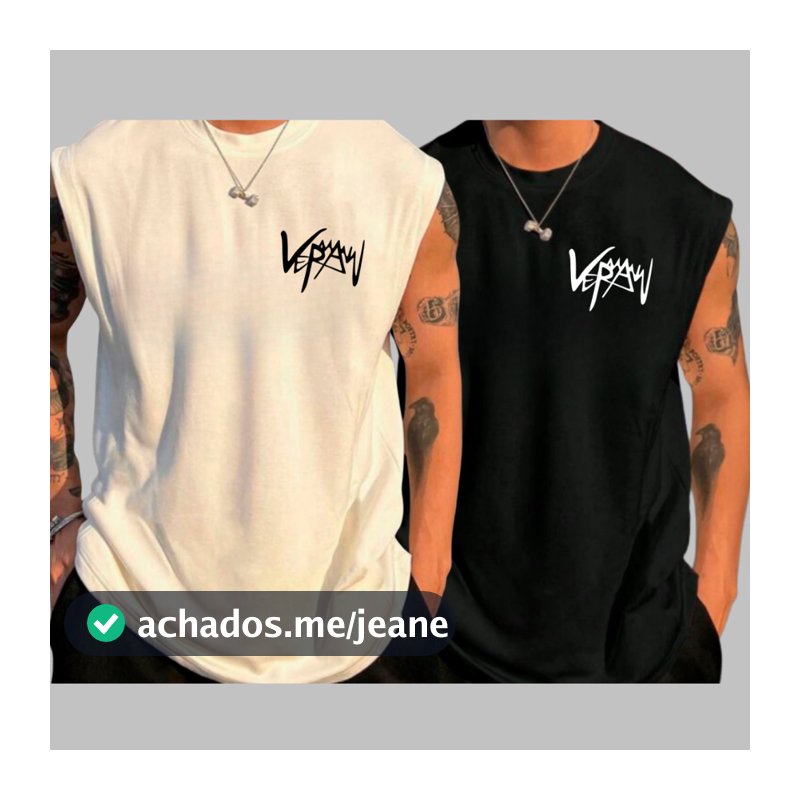 Kit 2 Regatas Oversized Camiseta Academia Veraw Fortão Treino