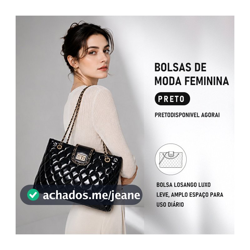 JAMI JAMI Bolsa Feminina Com Alça Lateral Transversal Faixa de Mão De Corrente Couro TM9177