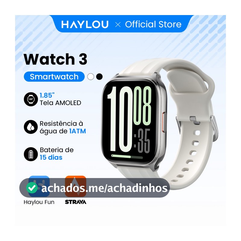 HAYLOU Watch 3 [Novo] Smart Relogio Esporte Correndo Ritmo AMOLED AOD 1ATM Bluetooth Call