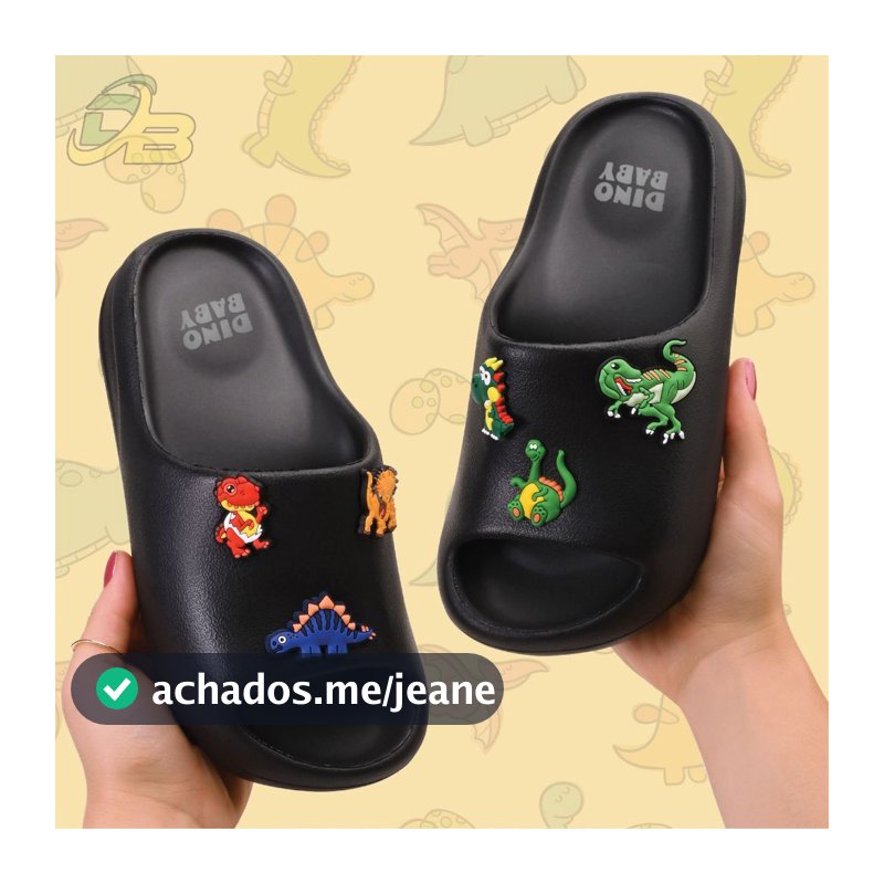 Chinelo 100% EVA Infantil Dino Baby ORIGINAL Dinossuros Confortável Promoção