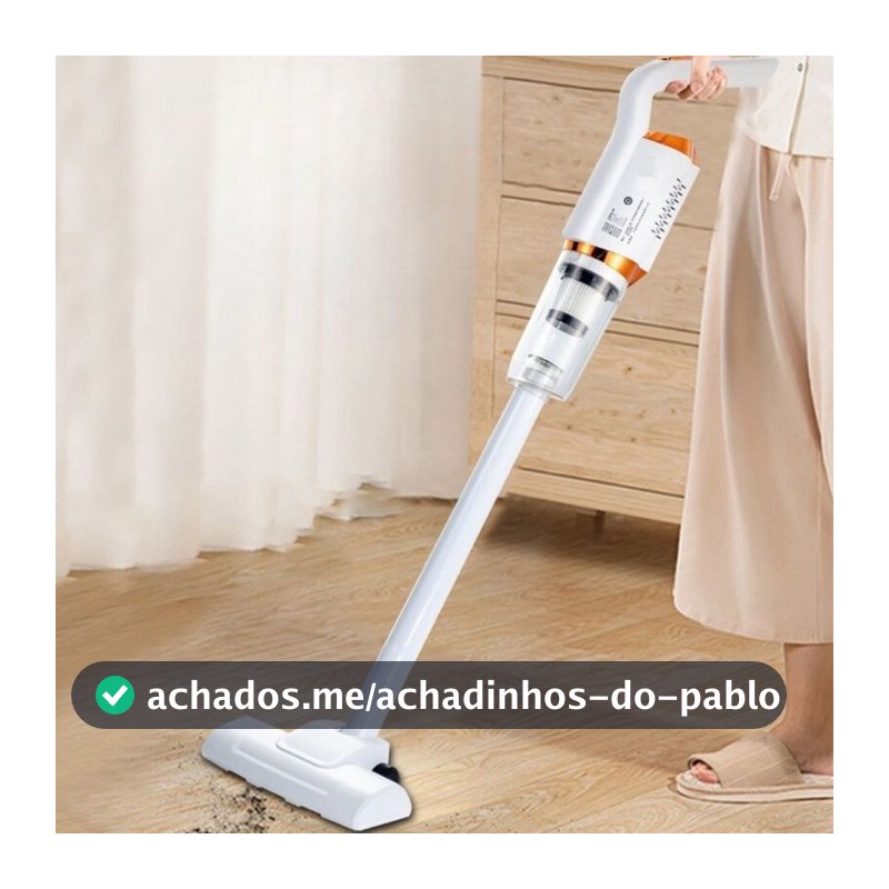 Aspirador de Pó Doméstico 3 em 1 Sem Fio Limpeza Sucção USB
