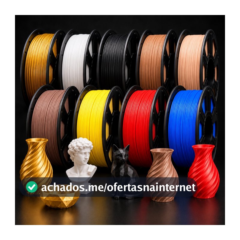 Filamento PLA 1KG 1.75mm Para Impressora 3D Fácil Impressão Baixo Empenamento Masterprint