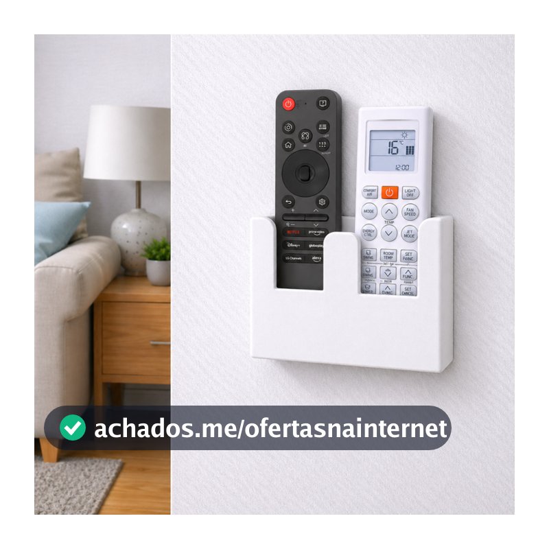 Suporte de parede porta 2 controles Remoto Universal Resistente Duplo Ar Condicionado Tv Ventilador Rádio TV Box Premium