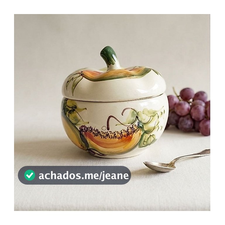 Tigela Abóbora em Cerâmica Artística pintada a mão.