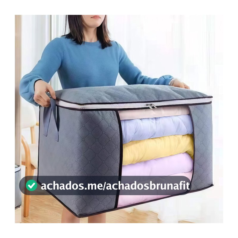 Caixa Saco Organizador Cobertor Casaco Guarda Roupa Ecológico Anti-Poeira Umidade Insetos Multiuso Organizers