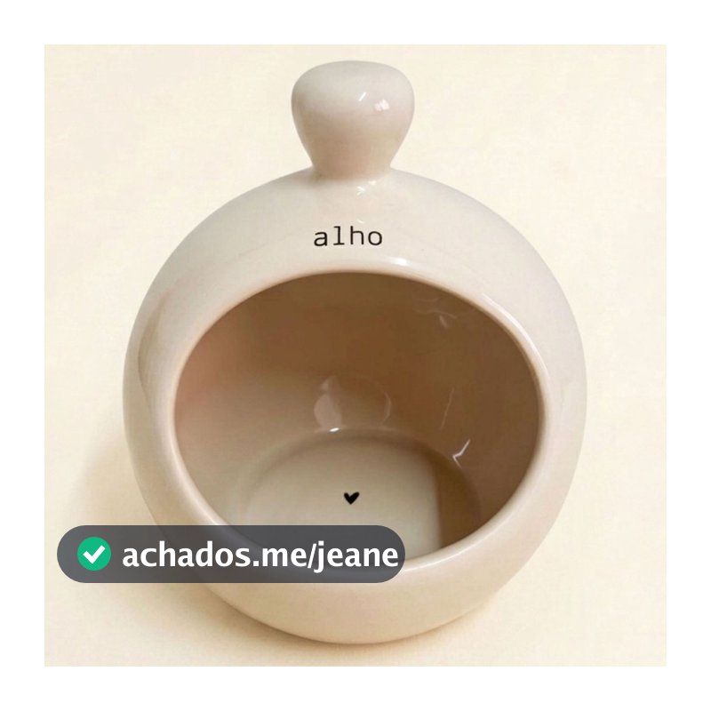 Porta Alho Cerâmica Artesanal Organizador de Bancada Cozinha