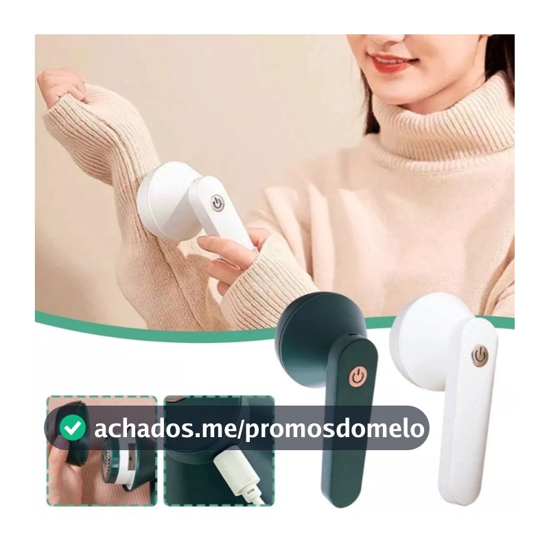 Papa Bolinha Removedor de Fiapos Elétrico Recarregável USB Portátil Para Tecidos Lãs e Casacos