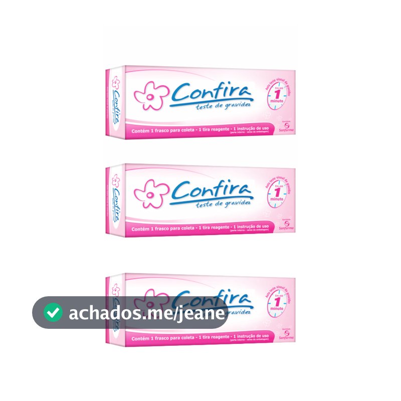 Kit 3 Testes de Gravidez Confira Resultado 1 minuto - Sanfarma
