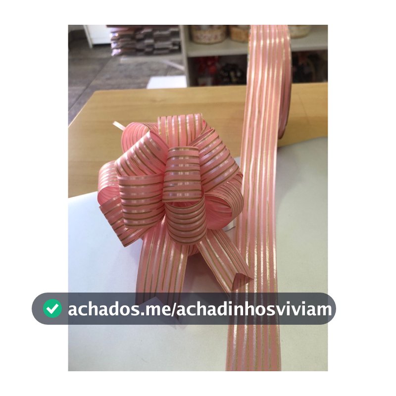 KIT 10 LAÇOS BOLA NATAL FITA MAXI ALBANO LINE ROSA BALE 11CM + 7 METROS DE FITA PARA DECORAR