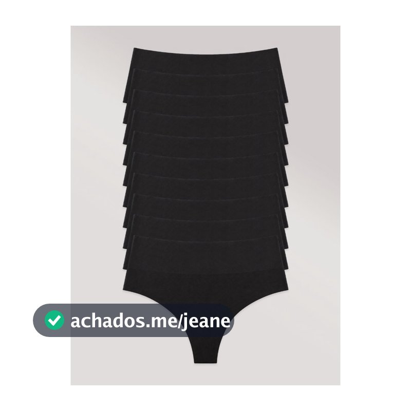 Kit com 10 Calcinhas Fio Dental Redutora Sem Costura Segunda Pele