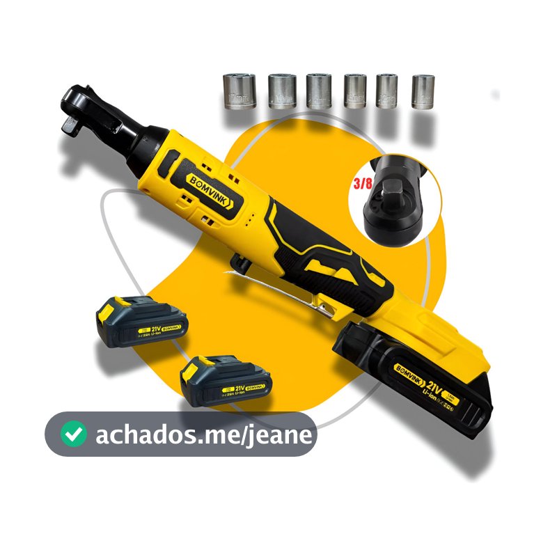 Chave Catraca Elétrica Com 2 Bateria Recarregável 21v/12V
