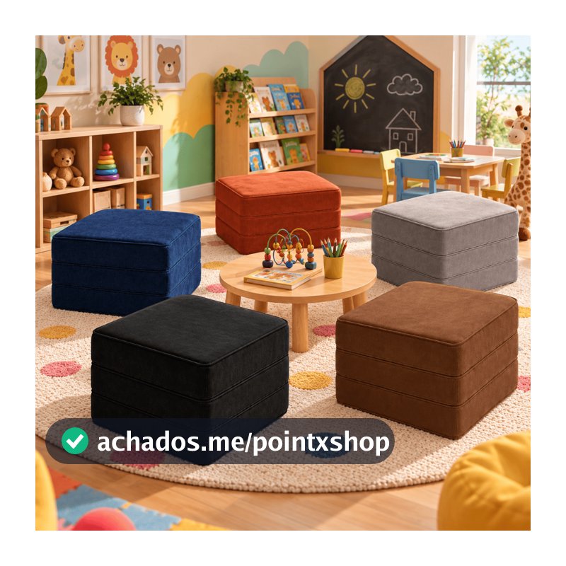 Sofá Cama Puff Modular em Espuma Confortável Dobrável para Sala Quarto Compacto Versátil e Moderno para Casa e Lar