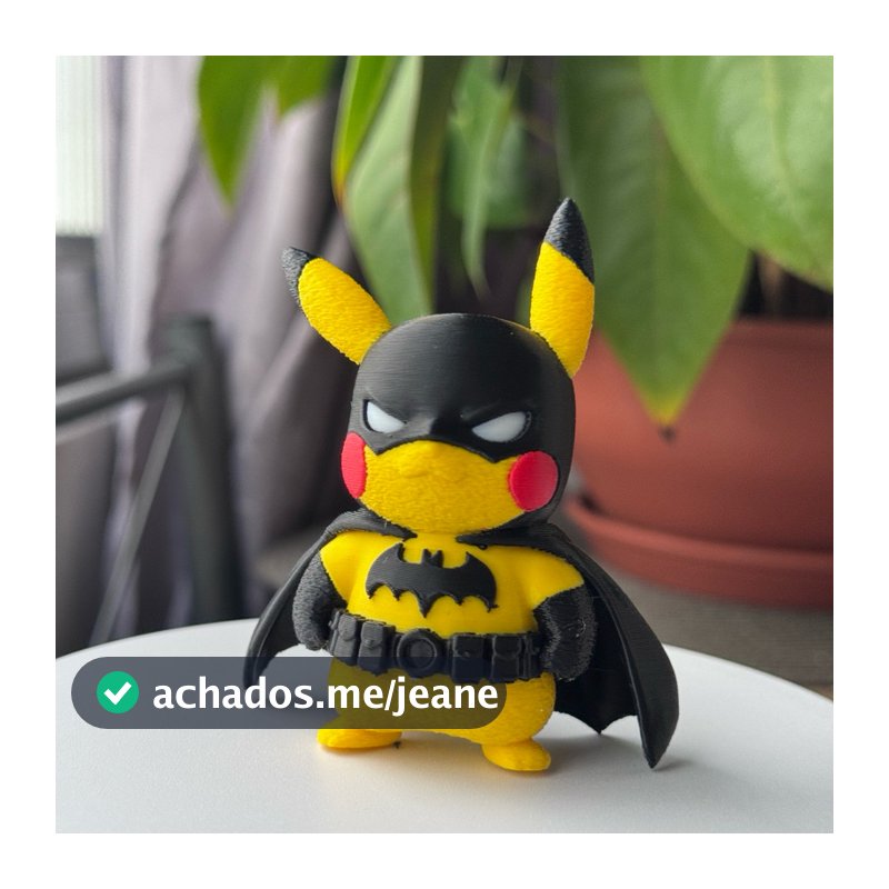 Pikachu Batman Decorativo Gamer Geek