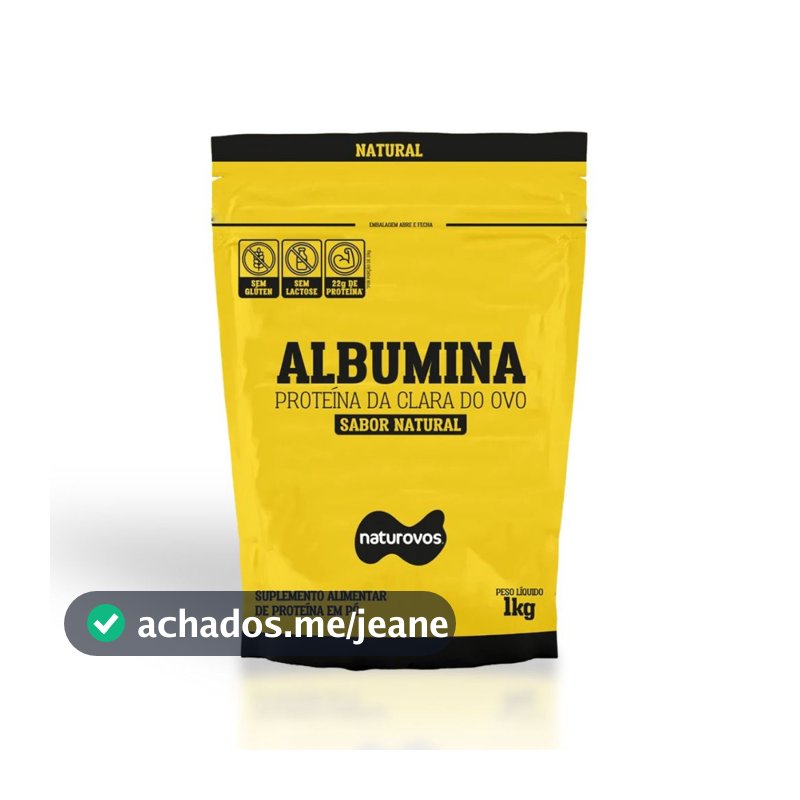 Albumina Refil 1kg Naturovos Sabor Natural