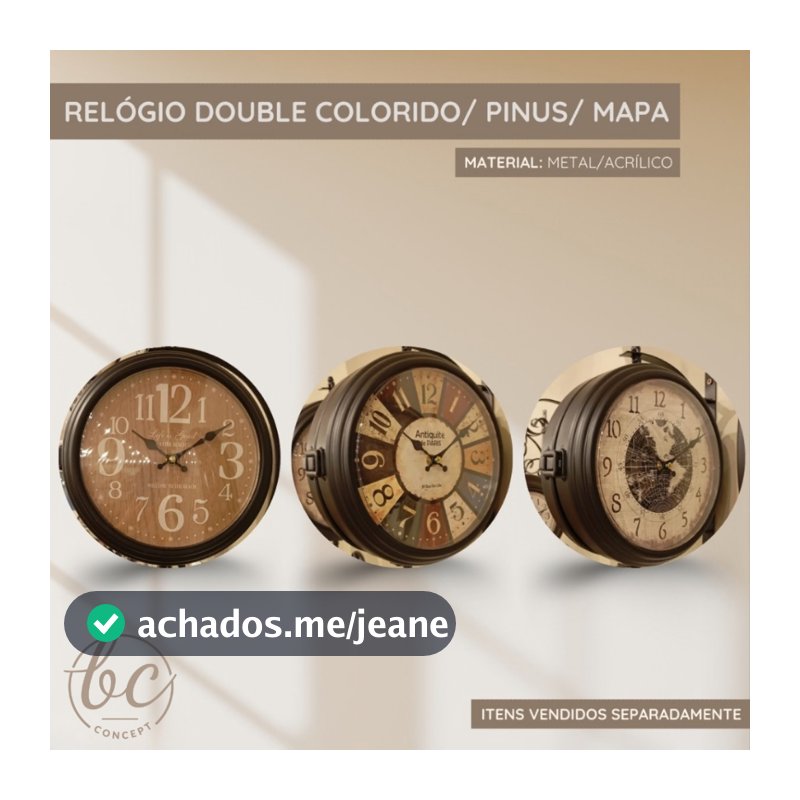 Relógio Trem Dupla Face Retrô Vintage Parede Decoração Sala Quarto Corredor Escritório Luxo